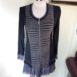 DZ Havael.....zip up cardigan.L